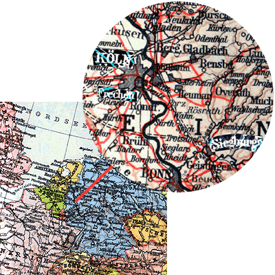 Map of central Europe