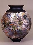 Raku vessel by Steven Branfman