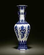 Hexagonal Dragon Vase