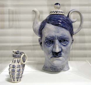 Delft Hitler teapot by Charlie Krafft