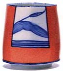 Porcelain vessel by Kevin White, H 8 cm